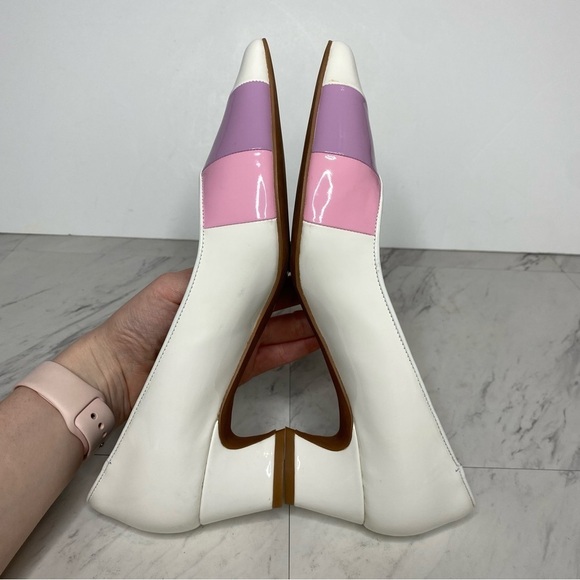 Jeffrey Campbell Pastel Colorblock Patent Leather Pointy Toe Pump 8 1/2 - Picture 5 of 15